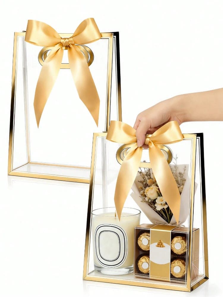 BOLSAS DE REGALO BORDE DORADO