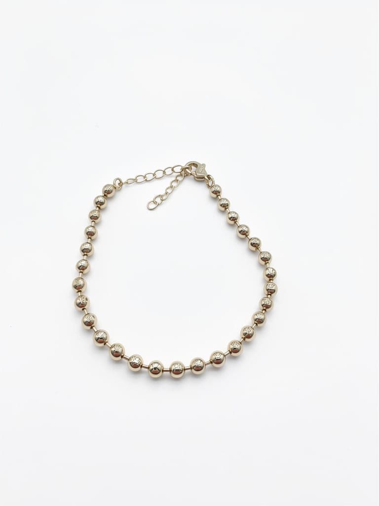 PULSERA BOLAS MEDIANAS RODIO