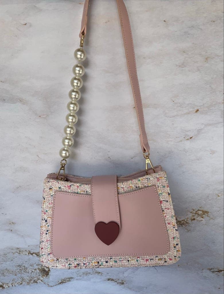 CARTERA ROSADA PERLA