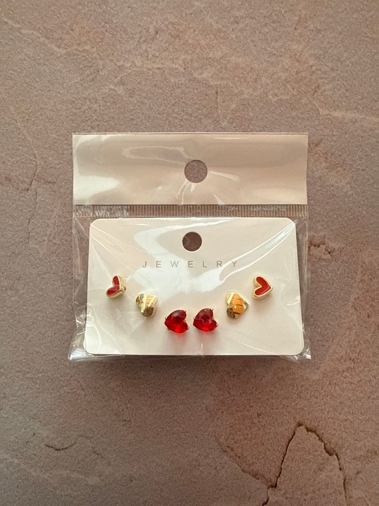 SET TOPOS X3 CORAZON ROJO
