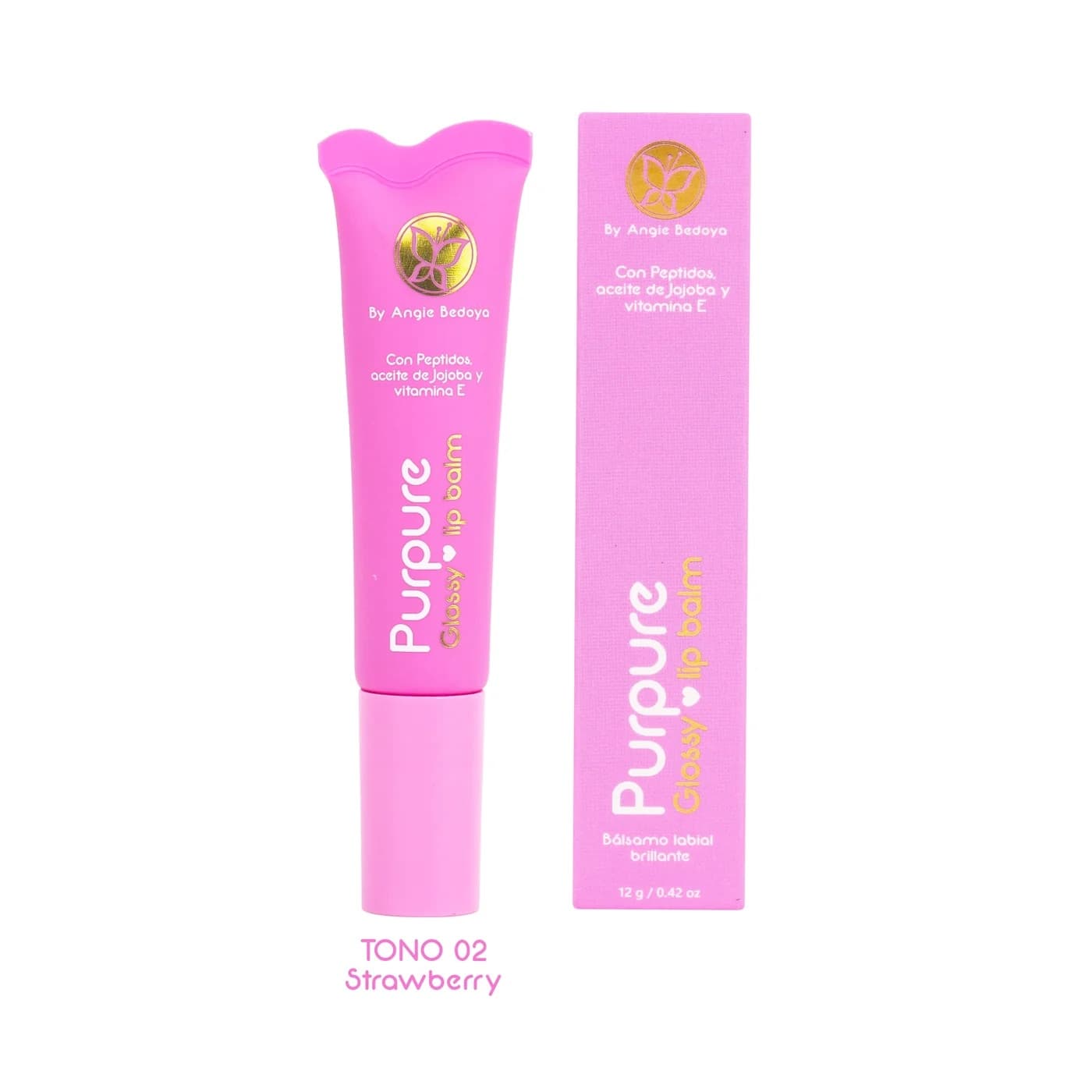 LIP BALM GLOSSY STRAWBERRY PURPURE